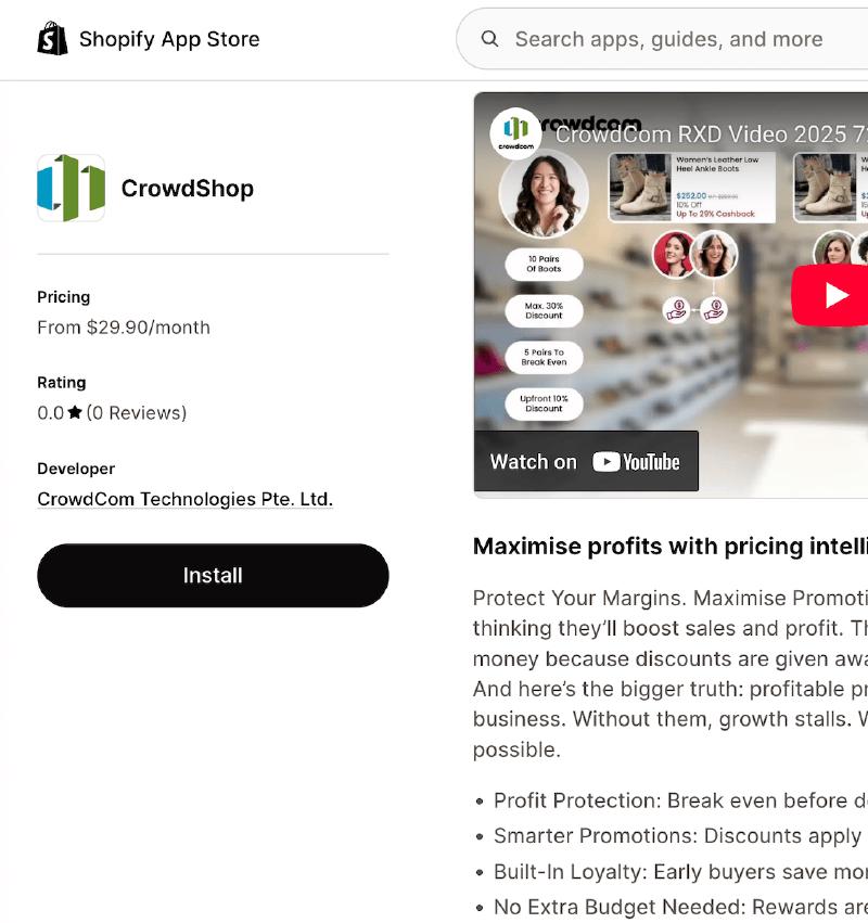 CrowdShop: Shopify Dynamic Pricing + Cashback App Explained, Shopify app by Victoria Garland Creative